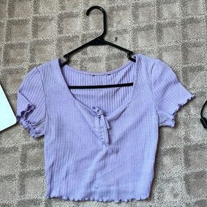 Purple Amazon Crop Top